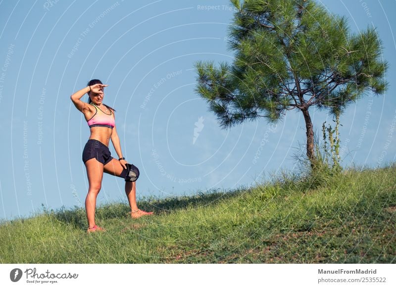 Fitness Woman Runner Relaxing after City Running and Working Out Outdoors  Stock Image - Image of relax, body: 143483655