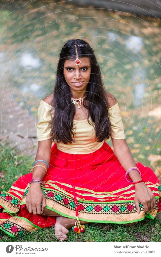 traditional indian woman portrait - a Royalty Free Stock Photo