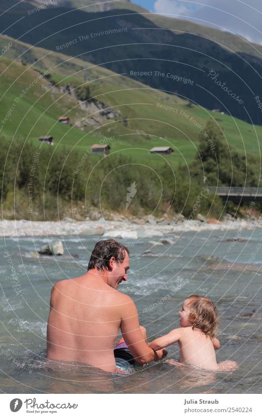 mountains alpine pasture river Baden Masculine Feminine Toddler Girl Man Adults Father Family & Relations 2 Human being 1 - 3 years 30 - 45 years Nature