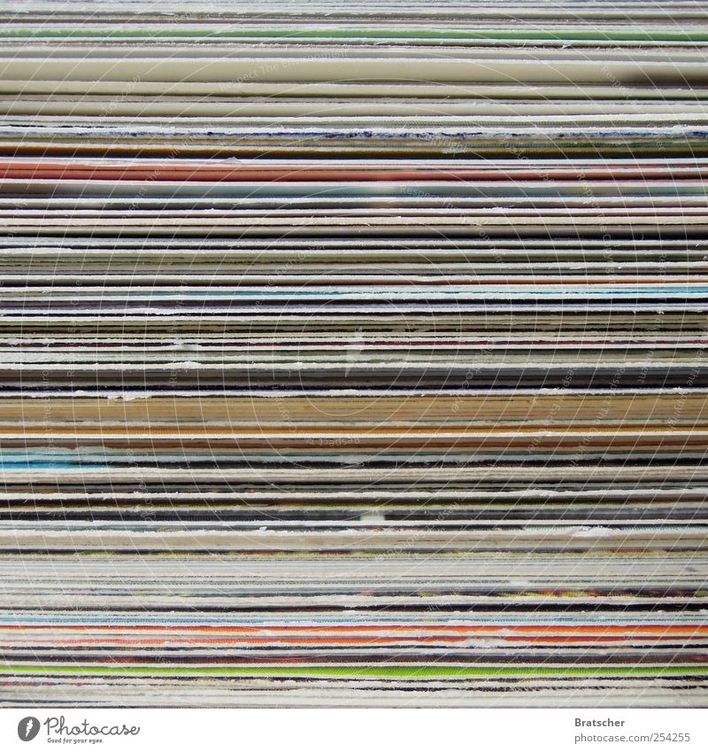 150. Card Stack Multicoloured shift Stripe Abstract Copy Space Deserted Macro (Extreme close-up) Write Frontal Close-up Paper Cardboard Stationery Vintage