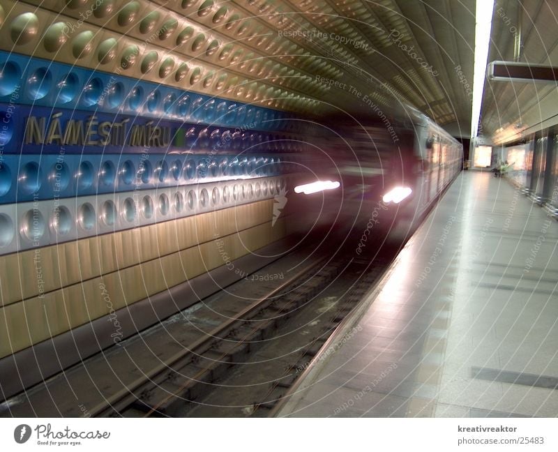 Station Namtestí Míru Underground Prague London Underground Transport Public transit Driving Train station Europe Vacation & Travel ov Logistics Movement