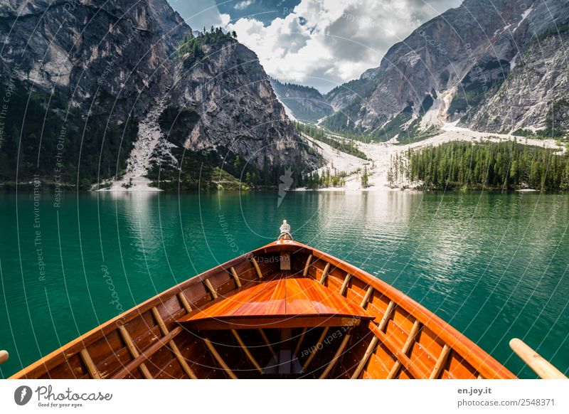 Stony ahead. Vacation & Travel Tourism Trip Adventure Far-off places Freedom Summer vacation Mountain Nature Landscape Clouds Rock Alps Dolomites Lakeside