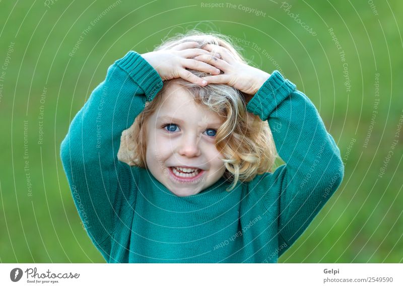 blond child Happy Beautiful Face Summer Child Human being Baby Boy (child) Man Adults Infancy Hand Nature Plant Blonde Smiling Small Long Natural Cute Green
