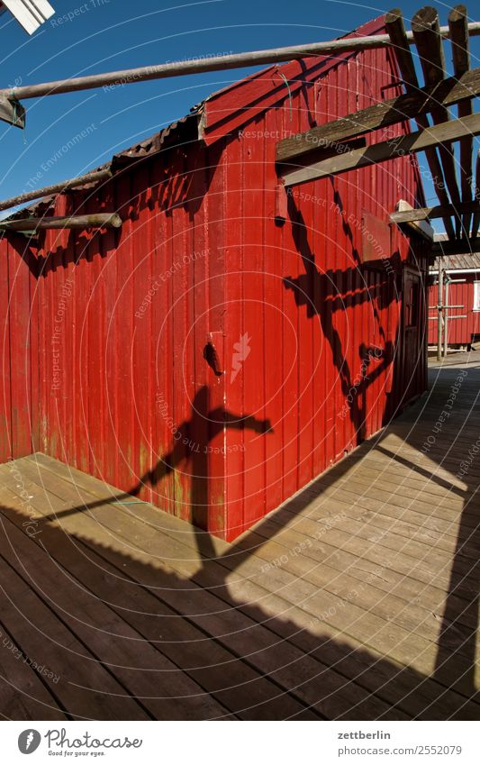 Rorbu in Reine falun red Vacation & Travel Fisherman Fishery Fishermans hut House (Residential Structure) Sky Heaven Wood Wooden house Hut cottage Landscape