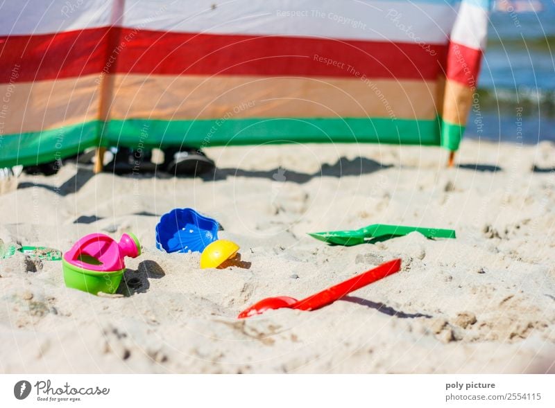 Sand toys on the seashore Lifestyle Wellness Leisure and hobbies Vacation & Travel Tourism Trip Adventure Freedom Summer Summer vacation Sun Sunbathing Beach