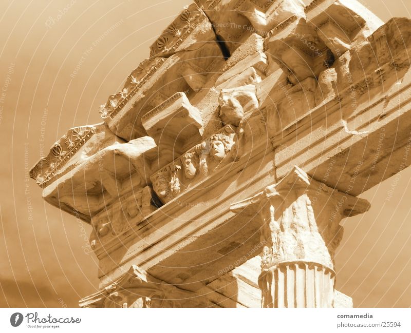 Antique Buildings Ancient Greece Human being Architecture Column serpia cut