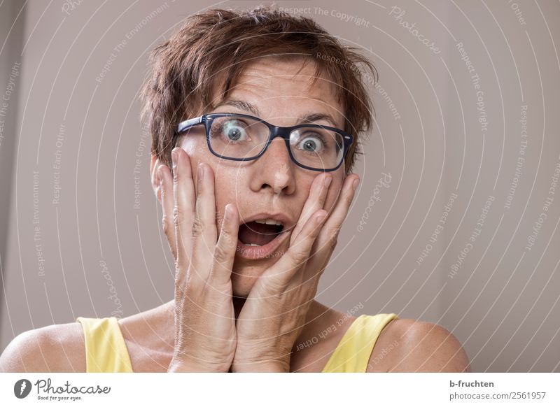 Scared Face Person Royalty Free HD Stock Photo and Image