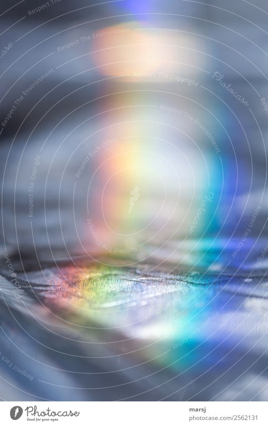 The end of the rainbow Background picture Refraction Prismatic colors Exceptional Authentic Fantastic Gigantic Glittering Infinity Uniqueness Cold Multicoloured