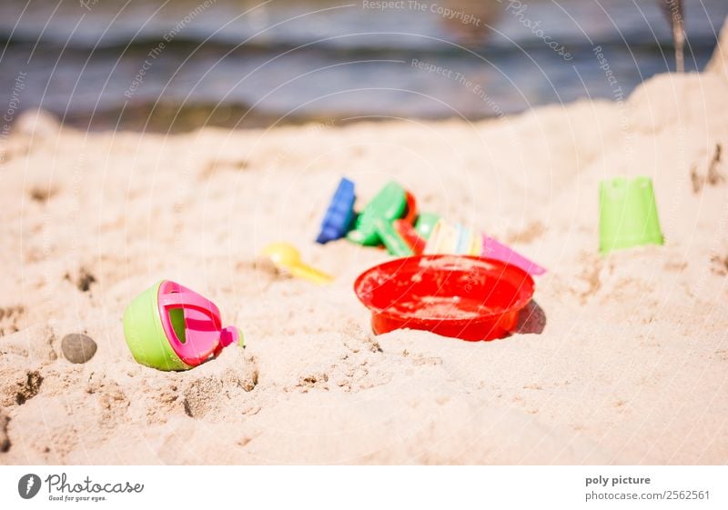 Sand toys on the beach Wellness Harmonious Leisure and hobbies Playing Vacation & Travel Tourism Trip Far-off places Freedom Summer Summer vacation Sun Spring