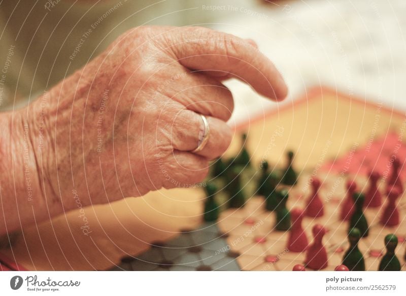 Hand of a grandma Playing Woman Adults Female senior Male senior Man Grandparents Senior citizen Grandmother Life 60 years and older Resolve Success Expectation