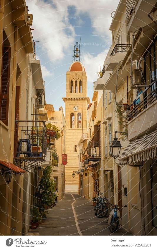 View of the church tower Architecture Old town Church Tower Manmade structures Building Tourist Attraction Looking Colour photo Multicoloured Exterior shot