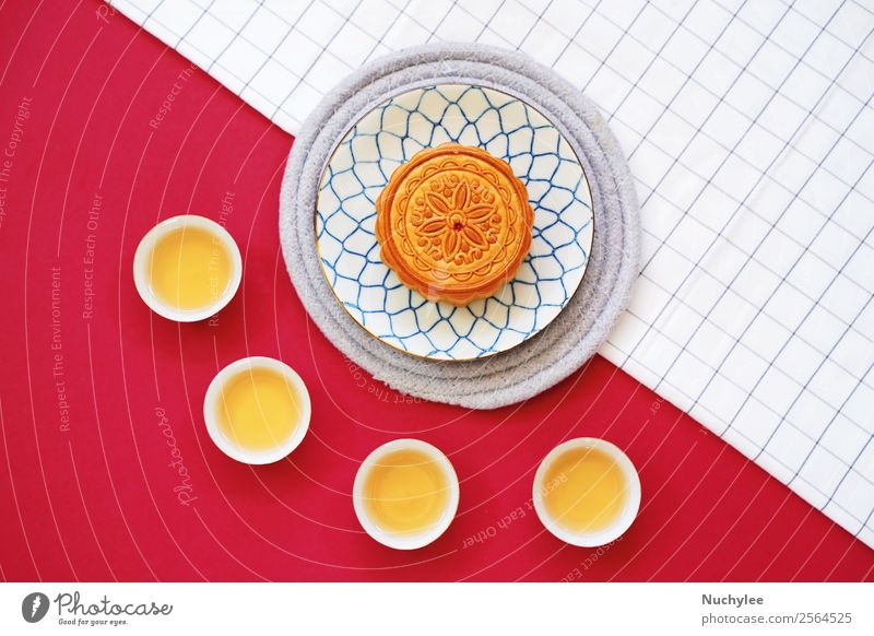 Flat lay of chinese moon cake Dessert Tea Style Design Happy Beautiful Decoration Feasts & Celebrations Art Culture Fashion Fresh Hot Hip & trendy Delicious