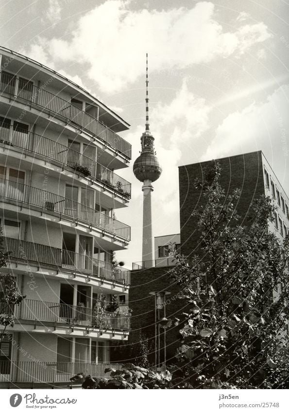 television tower Alexanderplatz Balcony House (Residential Structure) Architecture Berlin TV Tower