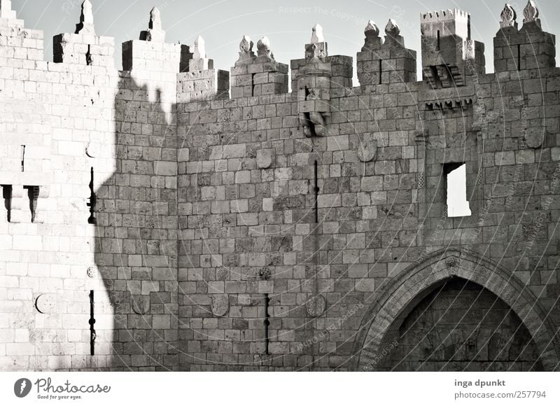 Damascus Gate West Jerusalem Old town Israel Near and Middle East Capital city Deserted Manmade structures Building Architecture Wall (barrier) Wall (building)