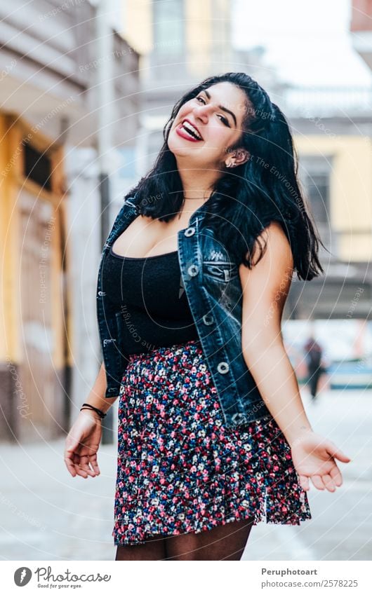 Plus Size Young Woman at City, Lifestyle Stock Image - Image of happy, girl:  193100695