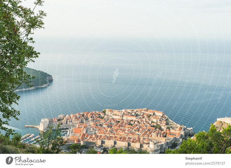 Dubrovnik from above Vacation & Travel Tourism Far-off places Sightseeing City trip Summer Summer vacation Ocean Island Waves Croatia Europe Town Port City