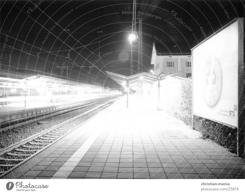 railway station Night Railroad Light Long exposure Transport Shadow Lighting