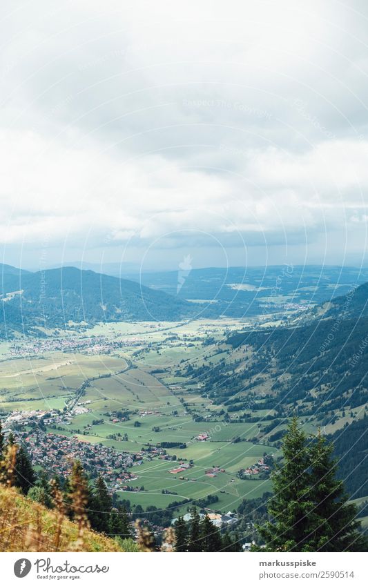 View from Laber towards Oberammergau Leisure and hobbies Vacation & Travel Tourism Trip Adventure Far-off places Freedom Expedition Summer Summer vacation