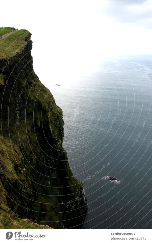Cliffs of Moher Coast Ocean Surf Europe Ireland Water Tall cliff Sun egg grass Stone Rock