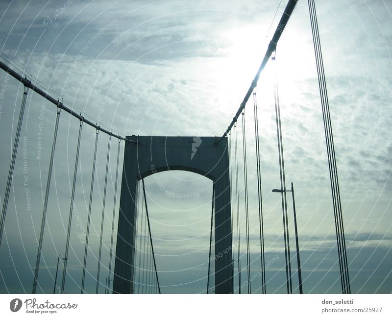 NYC Bridge Dazzle Suspension bridge Sun Sky