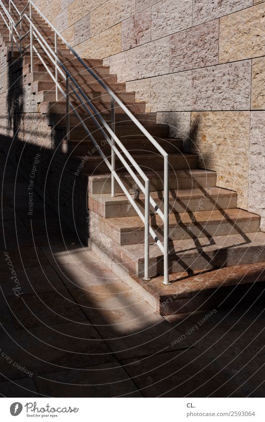 staircase Beautiful weather Lisbon Town Deserted Building Architecture Wall (barrier) Wall (building) Stairs Esthetic Sharp-edged Complex Perspective Growth