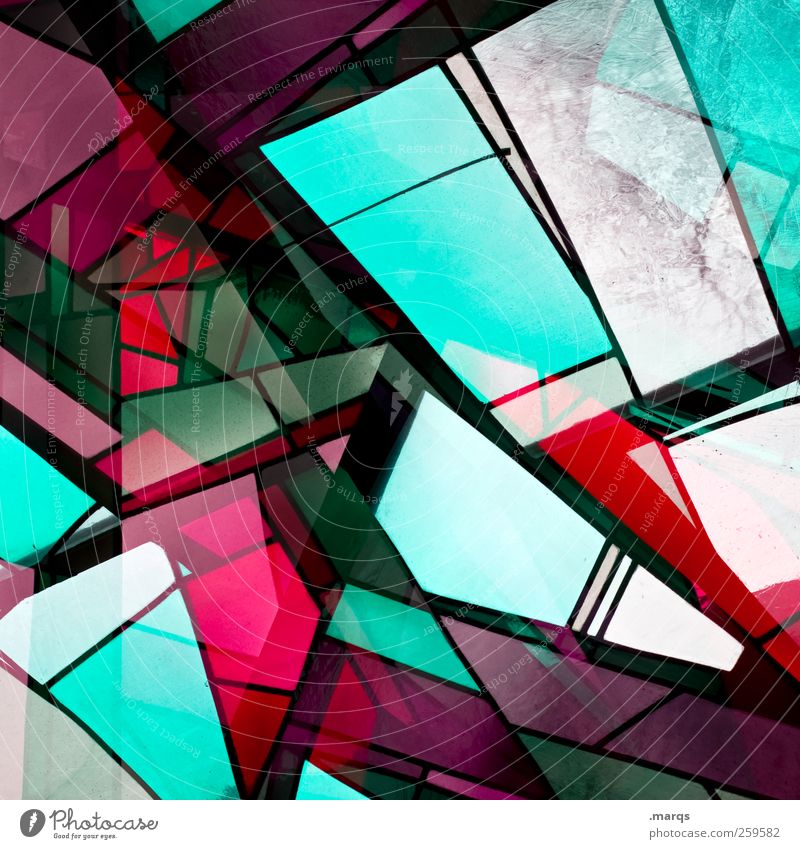 fragment Lifestyle Style Design Glass Illuminate Exceptional Hip & trendy Uniqueness Multicoloured Chaos Colour Perspective Church window Double exposure Mosaic