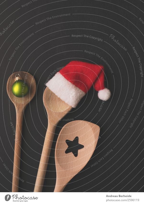 Three from the bakery Banquet Spoon Style Winter Restaurant Christmas & Advent Hat Cap Wooden spoon Kitsch Funny Background picture blackboard celebration