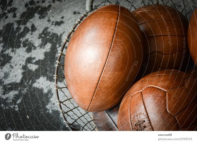 old leather balls Ball Basket box Broom England engrave Fashion Soccer Foot ball American Football Authentic Gloves Leather London Old Rugby Sports stitch