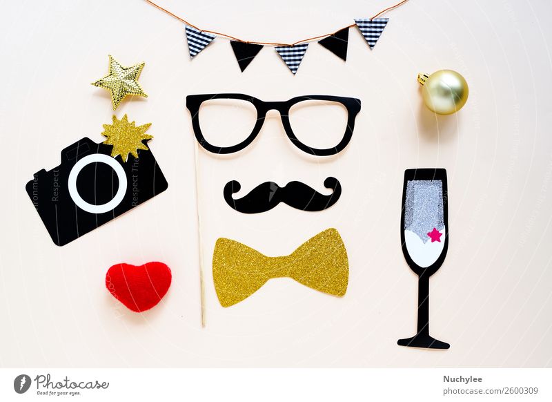 Cute party props accessories Style Design Joy Happy Face Decoration Feasts & Celebrations Wedding Birthday Camera Lips Fashion Accessory Hat Moustache Heart