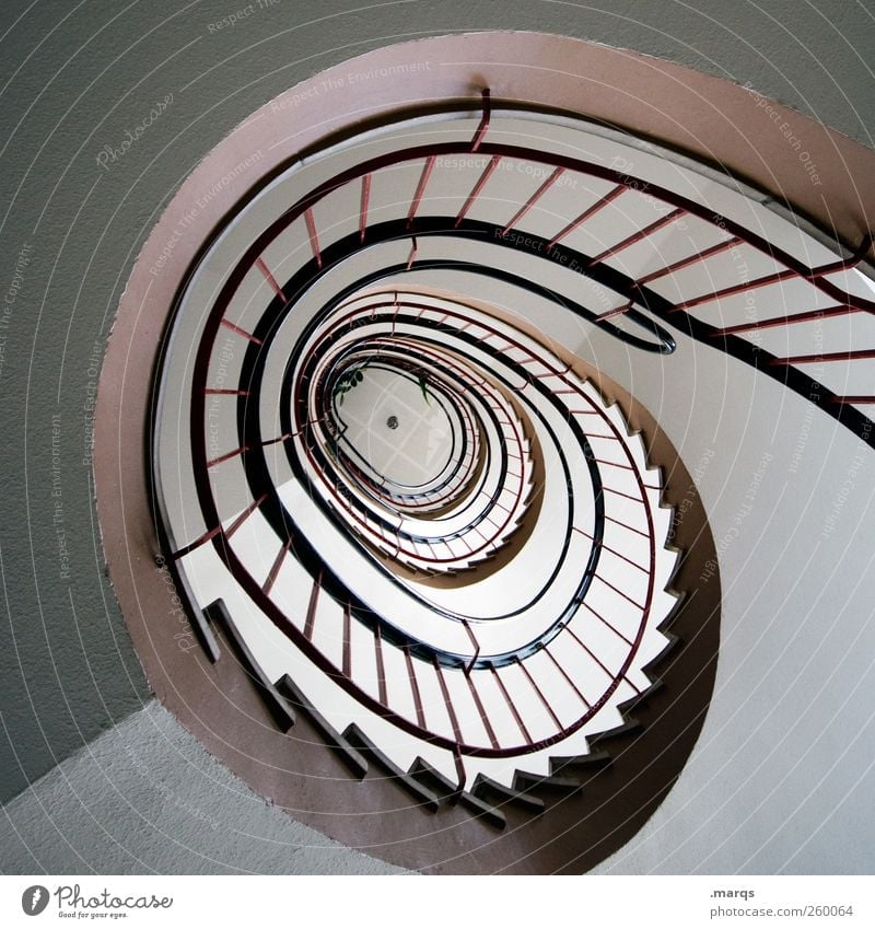 helix Architecture Interior design Stairs Esthetic Lanes & trails Go up Career Spiral Banister Staircase (Hallway) Winding staircase Colour photo Interior shot
