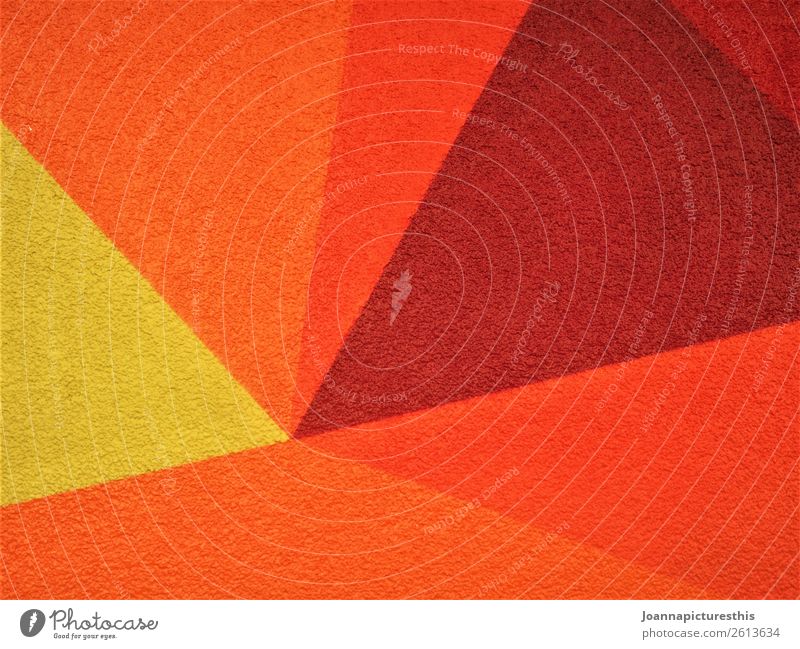 orange Design Art Sun Wall (barrier) Wall (building) Illuminate Warmth Yellow Orange Red Geometry Colour photo Abstract Pattern Structures and shapes