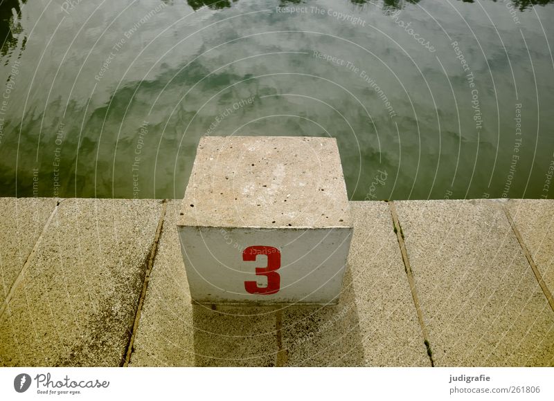 Three Water Sky Swimming pool Concrete Sign Digits and numbers Swimming & Bathing Sharp-edged Town Leisure and hobbies Sports summer pool 3