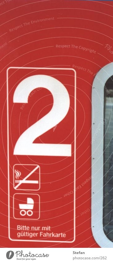"2" Red Railroad Signs and labeling