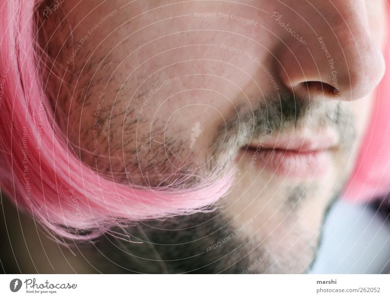 the woman in the man Style Human being Masculine Feminine Young woman Youth (Young adults) Young man Man Adults Skin Hair and hairstyles Face Facial hair Pink