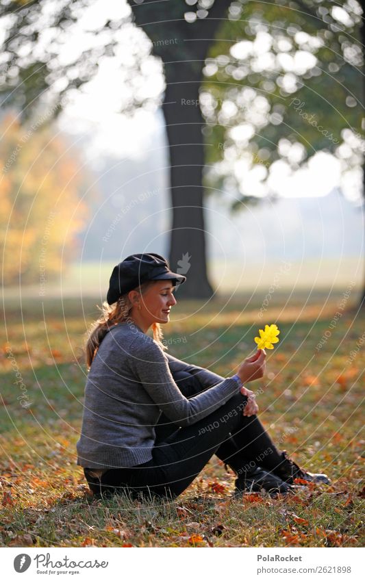 #A# Leaf catcher Feminine 1 Human being Esthetic Autumn Autumnal Autumn leaves Autumnal colours Early fall Automn wood Autumnal weather Autumn wind Maple leaf