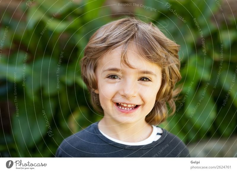 Adorable small child in the field looking at camera Joy Happy Beautiful Face Playing Child Baby Boy (child) Infancy Nature Plant Tree Park Smiling Laughter