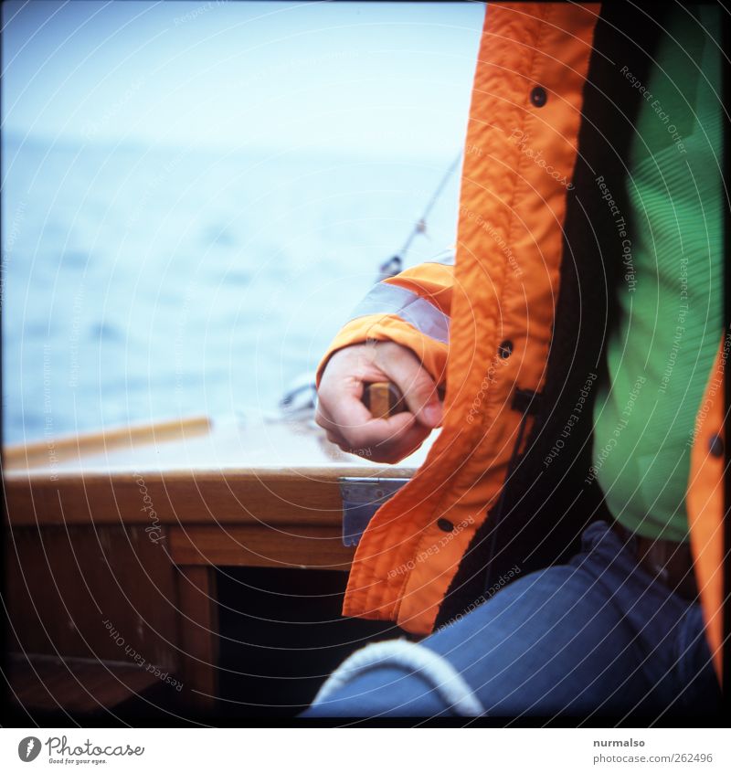 helmsman Lifestyle Leisure and hobbies Sports Aquatics Sailing Sporting Complex Human being Chest Arm Hand Fingers Stomach 1 Nature Baltic Sea Ocean Navigation