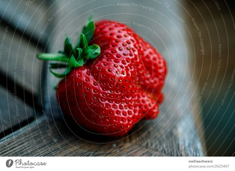 strawberry Food Fruit Dessert Strawberry Nutrition Organic produce Vegetarian diet Diet Healthy Healthy Eating Table Wood Fragrance Natural Juicy Sweet Gray Red
