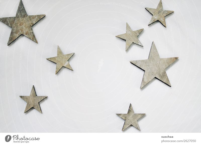 stars Star (Symbol) Neutral Background White Symbols and metaphors Christmas & Advent Decoration Feasts & Celebrations Tradition Simple Wood wooden star 7