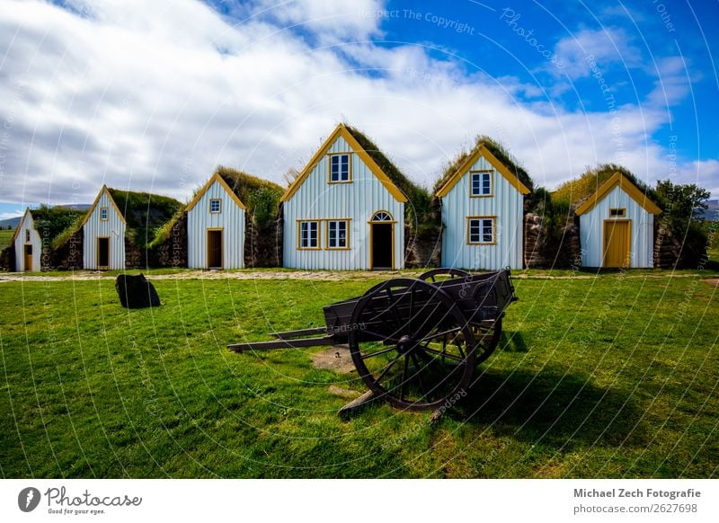 Glaumbaer Museum Iceland Vacation & Travel Tourism Summer House (Residential Structure) Landscape Sky Clouds Grass Moss Village Architecture Monument Old