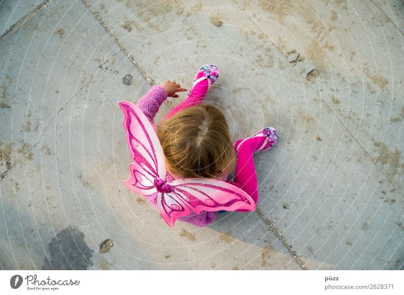 butterfly Playing Children's game Summer Human being Feminine Toddler Girl Infancy 1 1 - 3 years 3 - 8 years Butterfly Concrete Sit Gray Pink Wing Flip-flops