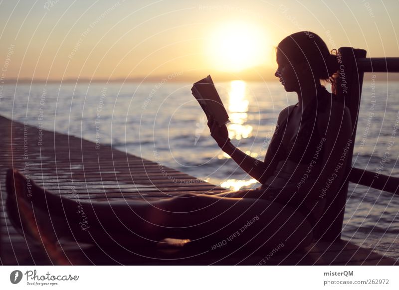 Simply free I Art Esthetic Contentment Peaceful Woman Reading Leisure and hobbies Balance Summer vacation Vacation & Travel Vacation photo Vacation mood