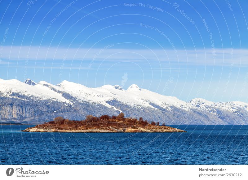 Mountain formation "Seven Sisters" in Norway Vacation & Travel Tourism Adventure Far-off places Sightseeing Cruise Ocean Island Nature Landscape Sky Spring