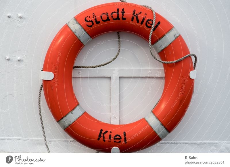city of Kiel Town Port City Harbour Navigation Inland navigation Boating trip Steamer Ferry On board Vacation & Travel Orange Safety Target "ship,f shipping