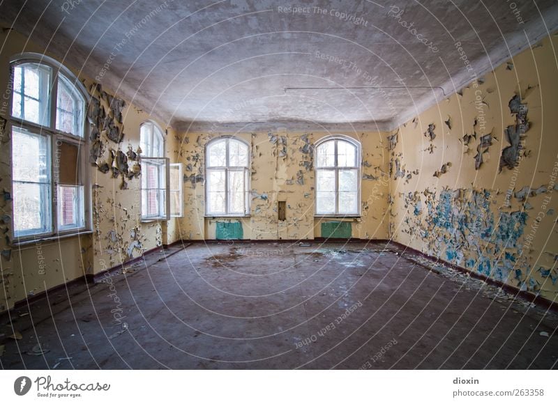 free space Deserted House (Residential Structure) Manmade structures Building Architecture Sanitarium Wall (barrier) Wall (building) Window Old Authentic Broken