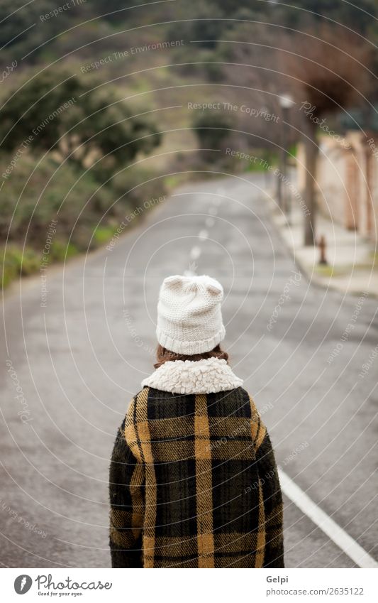 Beautiful girl with wool hat at winter Joy Happy Face Winter Child Human being Toddler Woman Adults Family & Relations Infancy Autumn Warmth Street Fashion Hat