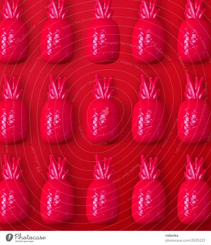 red plastic pineapple childrens toy Fruit Playing Toys Plastic Bright Red Colour Idea Art Style Pineapple background decor Object photography Vantage point food