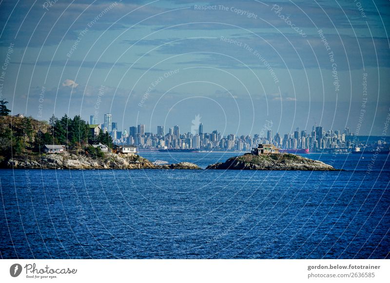 #Canada /Skyline Vancouver Luxury Vacation & Travel Tourism Trip Adventure Far-off places Expedition Landscape Plant Elements Water Clouds Bushes Rock Coast