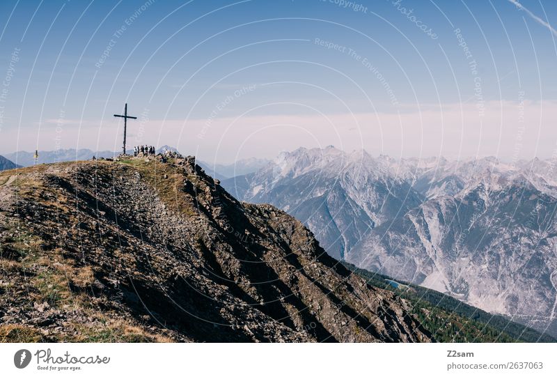 Kreuzjoch | Venet | Pitztaler Alps Trip Adventure Hiking Group Nature Landscape Summer Beautiful weather Mountain Peak Gigantic Tall Relaxation