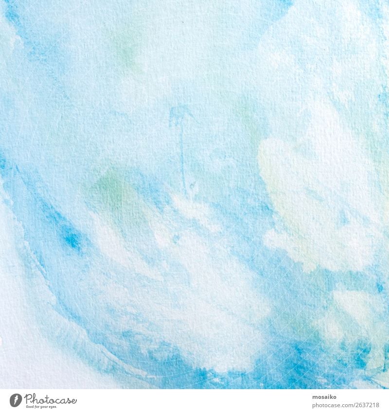 blue Watercolours on Paper - a Royalty Free Stock Photo from Photocase